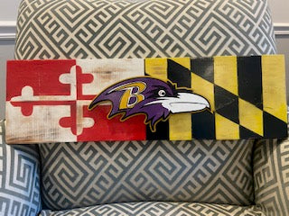 Baltimore Ravens Desk Top Flag