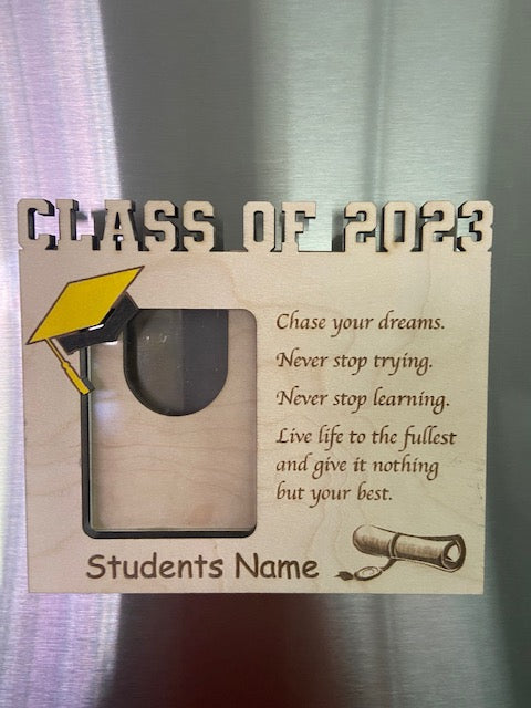 personalized grad picture frame magnets